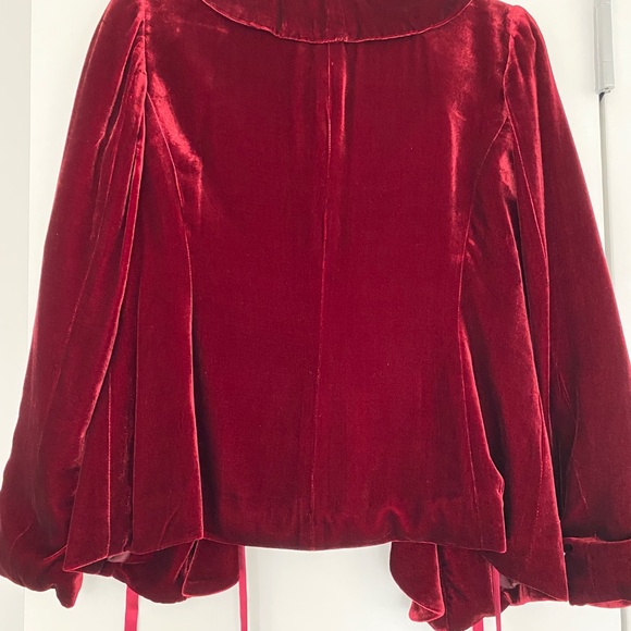 Vintage velvet long sleeve dressy jacket - Picture 8 of 9